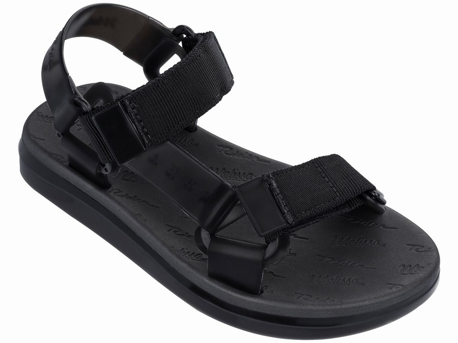 Sandalias Melissa Rider Papete Mujer - Negras - Argentina SLM-842130